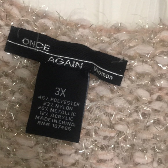 Cardigan Once Again Woman Size 3X - Picture 3 of 4